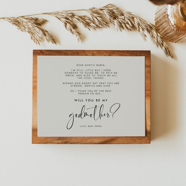 Elegante y moderno ¿Serás mi tarjeta de padrina? (Subido por el creador)