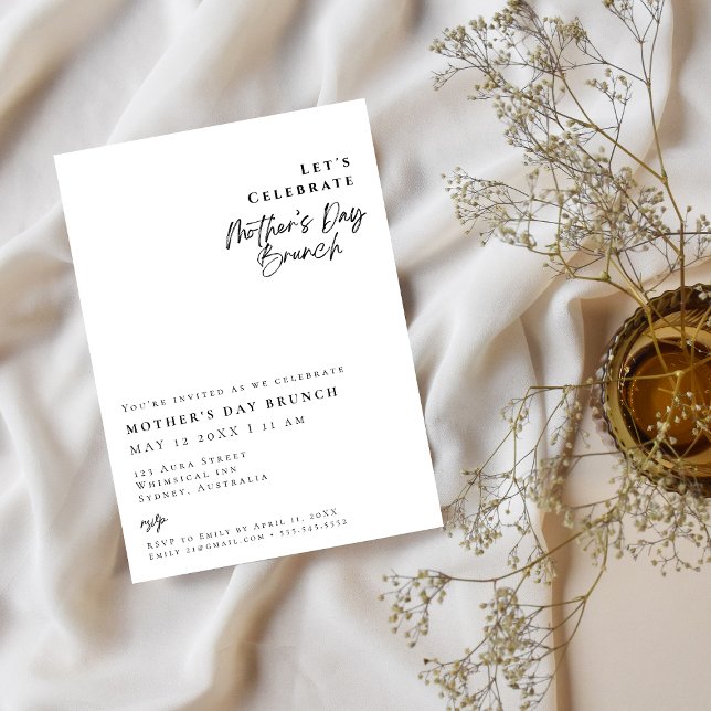 Elegante y moderno simple invitación a BRUNCH mate (Subido por el creador)