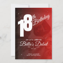 Elegante y personalizada Invitación a los 18 Años