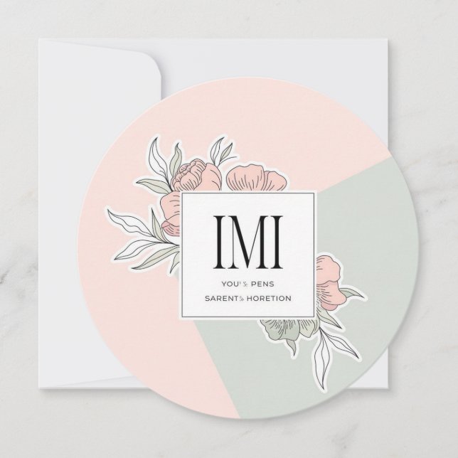 Elegante y personalizada invitación de Boda Rústic (Anverso)