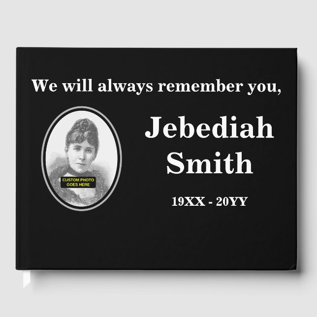 Elegante y personalizado libro de invitados conmem (Anverso)