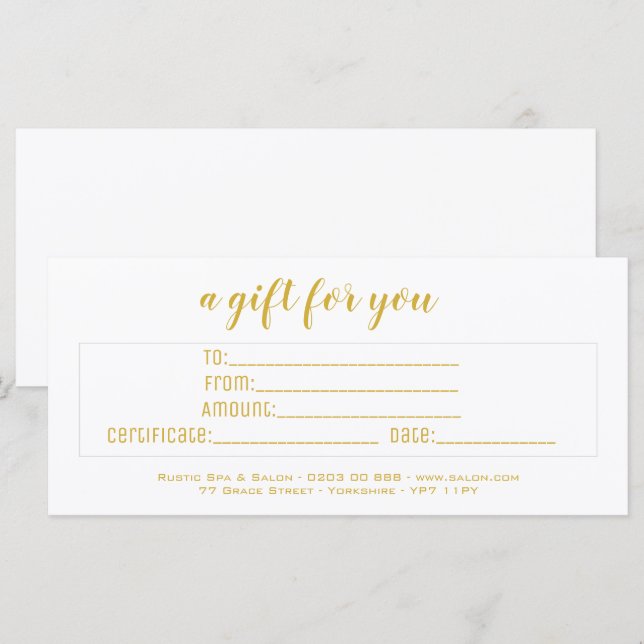 Elegante y personalizado negocio de guiones blanco (Anverso / Reverso)
