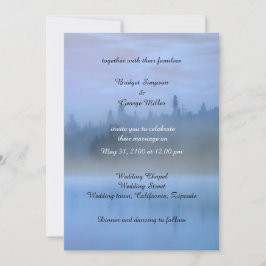 Elegante y polvorienta naturaleza azul Invitación 