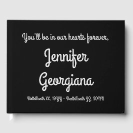 Elegante y respetable libro de invitados funeral/c