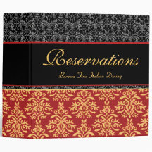 Elegante y rico libro de reservas de restaurante D
