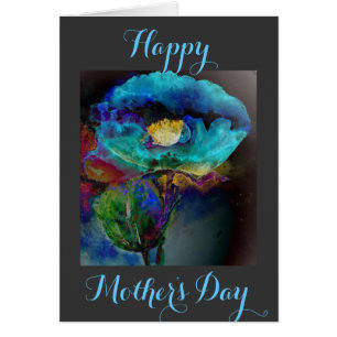 Elegante y romántico cuadro verde azulado de acuar