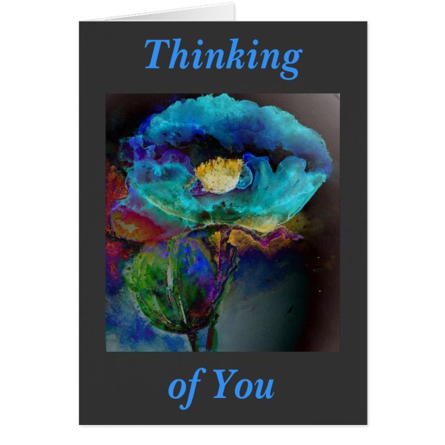 Elegante y romántico cuadro verde azulado de acuar (Frente)