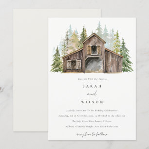 Elegante y rústica invitación a la boda de un pati