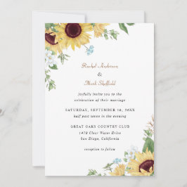 Elegante y rústica invitación a la boda del giraso