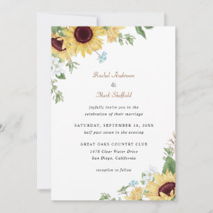 Elegante y rústica invitación a la boda del giraso