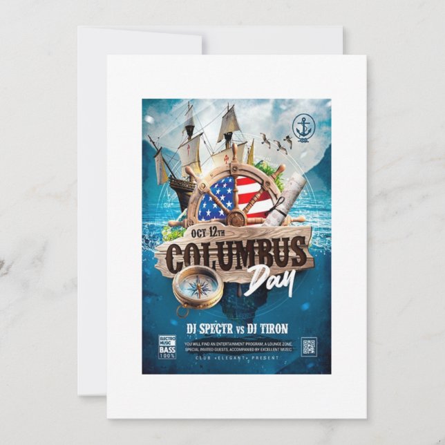 Elegante y rústico Invitación moderna del Día de C (Anverso)