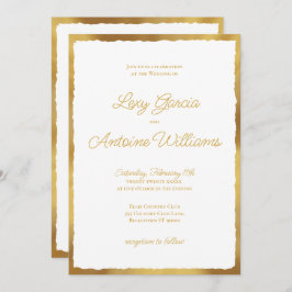 Elegante y sencilla invitación a la boda de lujo G