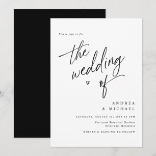 Elegante y sencilla invitación Minimalista Boda