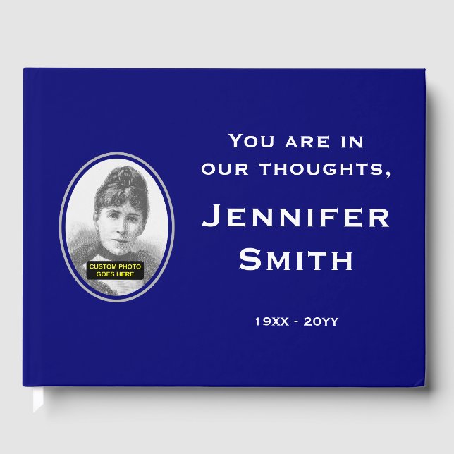 Elegante y sencillo libro de visitas a funerales;  (Anverso)