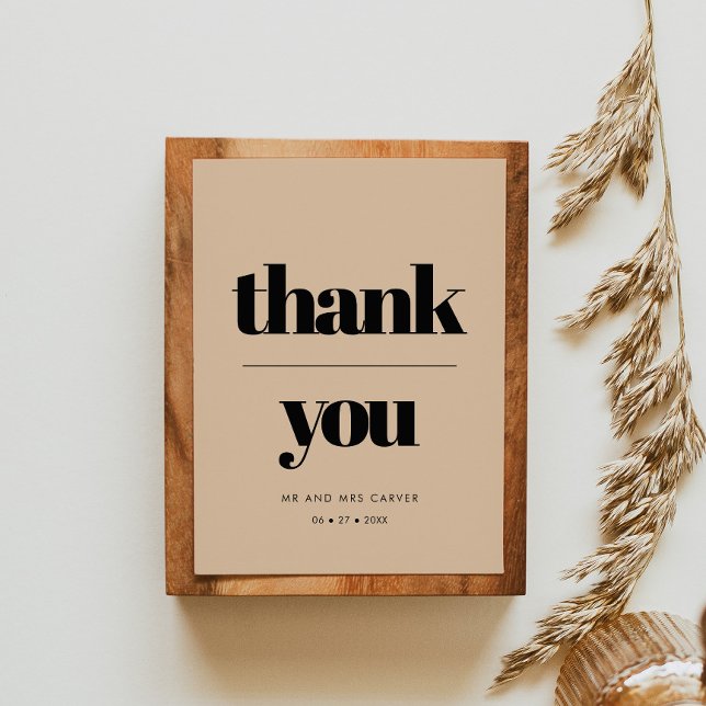 Elegante y simple boda de moda Gracias (Subido por el creador)