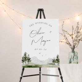 Elegante y simple Boda del bosque de montaña de ac