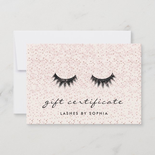 Elegante y simple certificado de regalo de azotes  (Anverso)