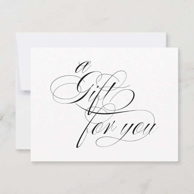 Elegante y simple certificado de regalo de caligra (Anverso)