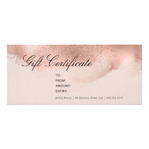 Elegante y simple certificado de regalo de oro par