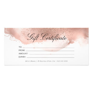 Elegante y simple certificado de regalo de Purpuri