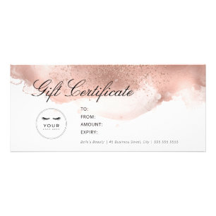 Elegante y simple certificado de regalo de Purpuri