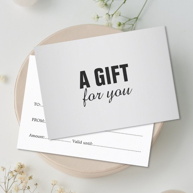 Elegante y simple certificado de regalo negro fals (Subido por el creador)