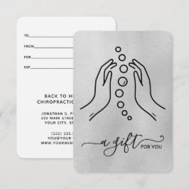 Elegante y simple certificado de regalo quiropráct