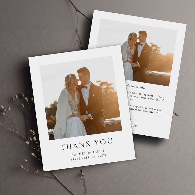 Elegante y simple foto Boda presupuesto tarjeta de (Subido por el creador)
