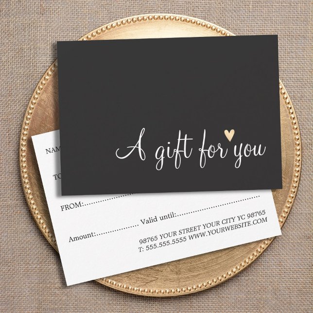 Elegante y simple Gris gris oscuro Corazón de Bell (Subido por el creador)