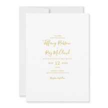 Elegante y simple invitación a la boda Casual de o