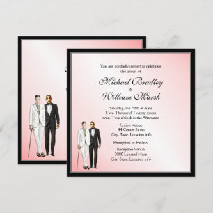 Elegante y simple invitación a la boda de Rubor
