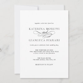 Elegante y simple invitación a la boda fotográfica