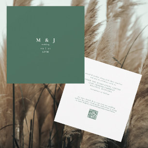 Elegante y Simple Invitación de Boda Cuadrada Viri