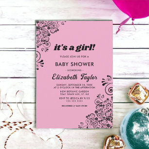 Elegante y Simple Invitación Decorativa Floral par