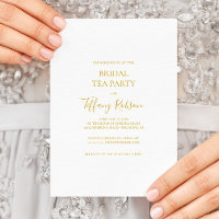Elegante y simple invitación para una fiesta de té