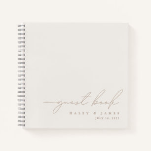 Elegante y simple libro de Bodas de marfil Minimal