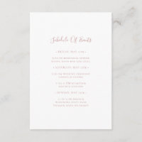 Elegante y simple programa de eventos de oro Rosa