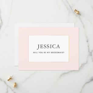 Elegante y simple tarjeta de Bonito Rubor para dam