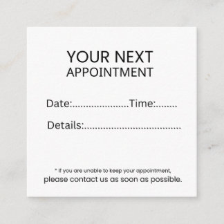 Elegante y simple tarjeta de cita de Belleza de Or