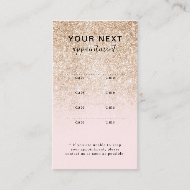 Elegante y simple tarjeta de cita de Belleza de Or (Anverso)