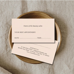Elegante y simple tarjeta de cita de salón de bell