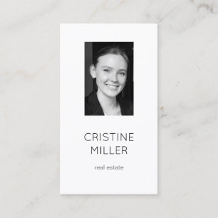 Elegante y simple tarjeta de visita fotográfica