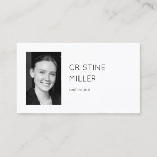 Elegante y simple tarjeta de visita fotográfica