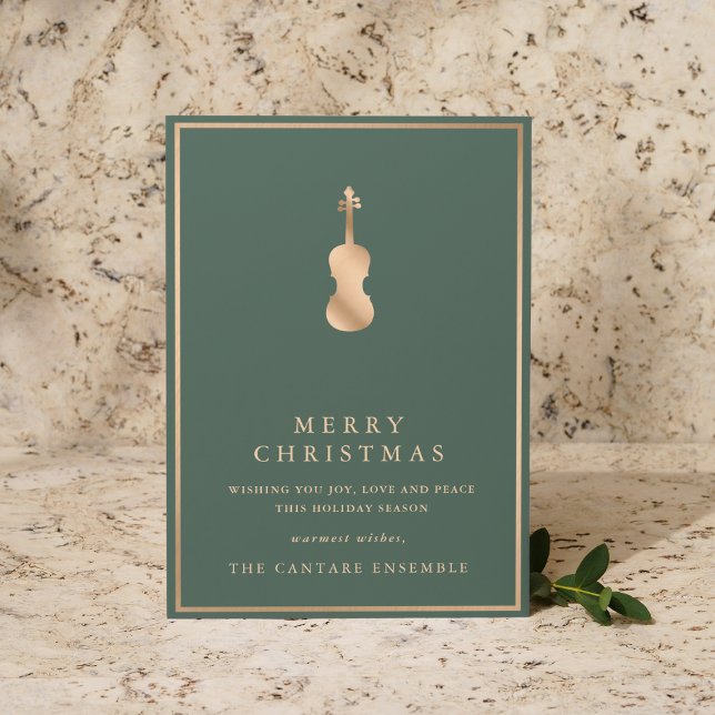 Elegante y Simple Violín Musical de Navidad en Oro (Subido por el creador)