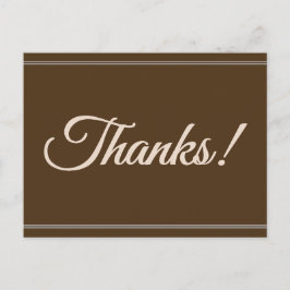 Elegante y sofisticado "¡Gracias!" Postal