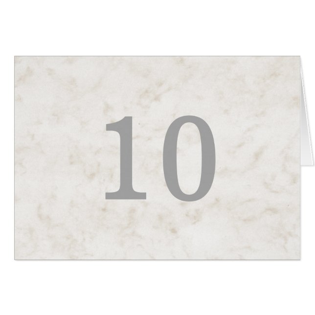 Elegante y suave número de mesa de mármol beige (Anverso (Horizontal))