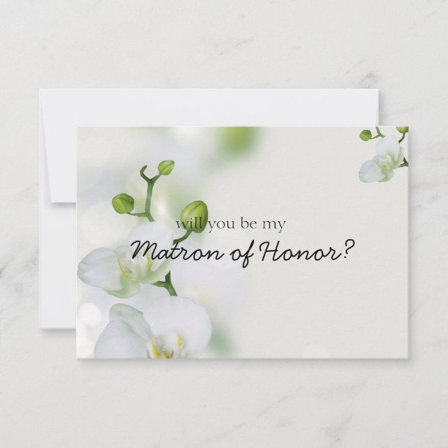 Elegante y suave orquídea serás mi atrón de honor (Anverso)