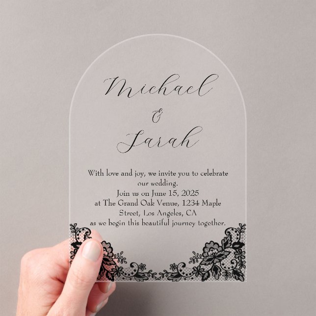 Elegante y transparente invitación a la boda de en (Insitu (portátil))