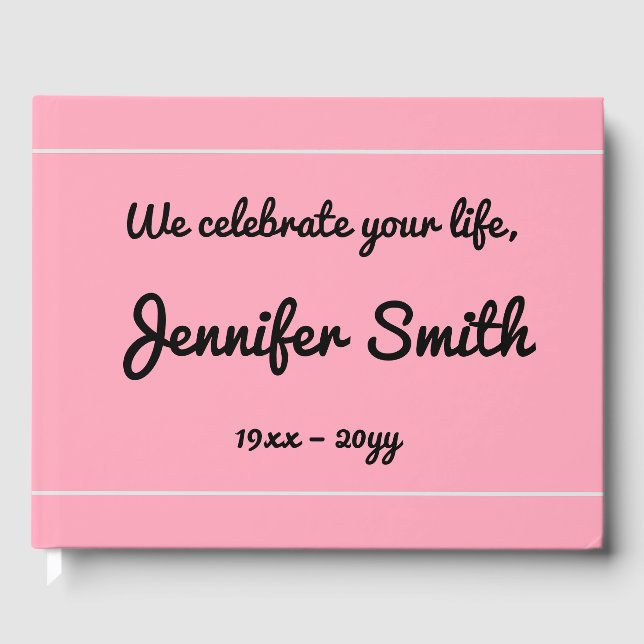 Elegante y triste libro de visitas a funerales (Anverso)