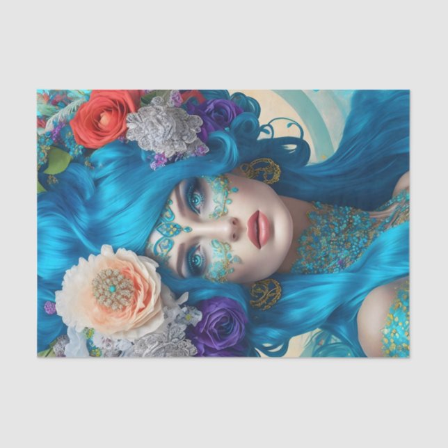 Elegante y único papel de té victoriano (Anverso)